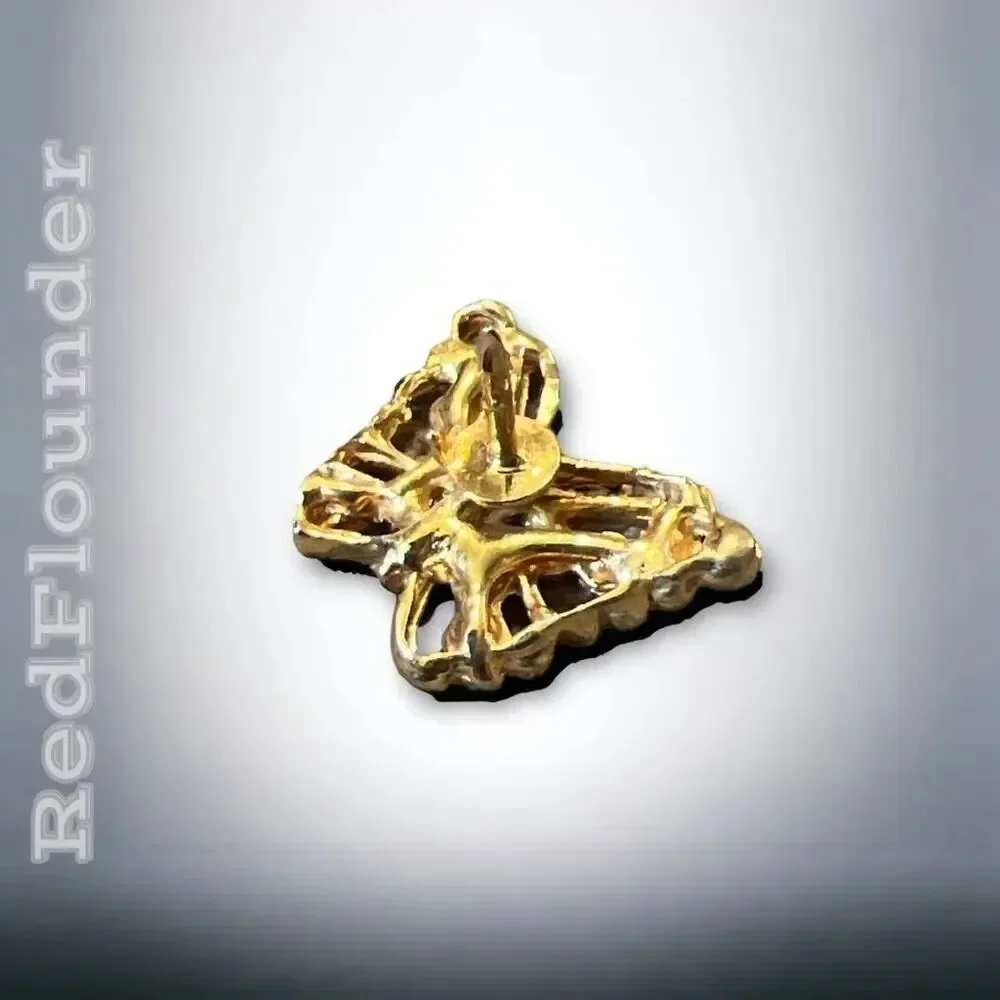 Vintage Gold Tone & Clear Rhinestone Pin